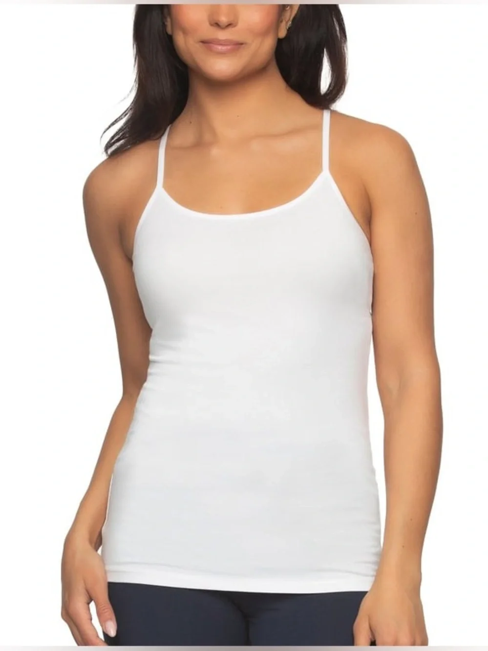 Felina Four Cotton Stretch Camisoles 4️⃣ pack adjustable straps black white tan - Picture 2 of 8